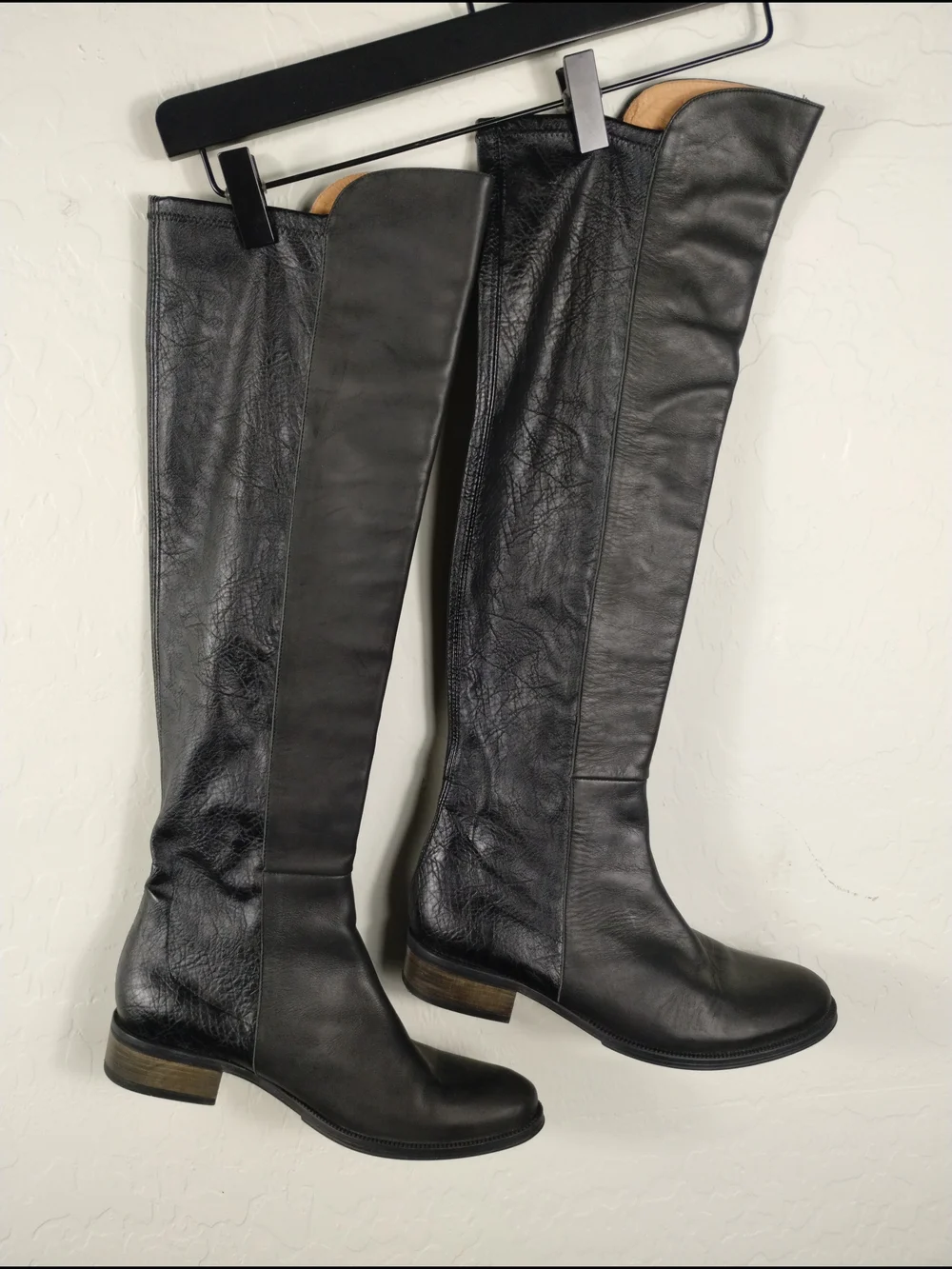 Sundance Beautiful Over-the-Knee Leather Riding Boots - Black